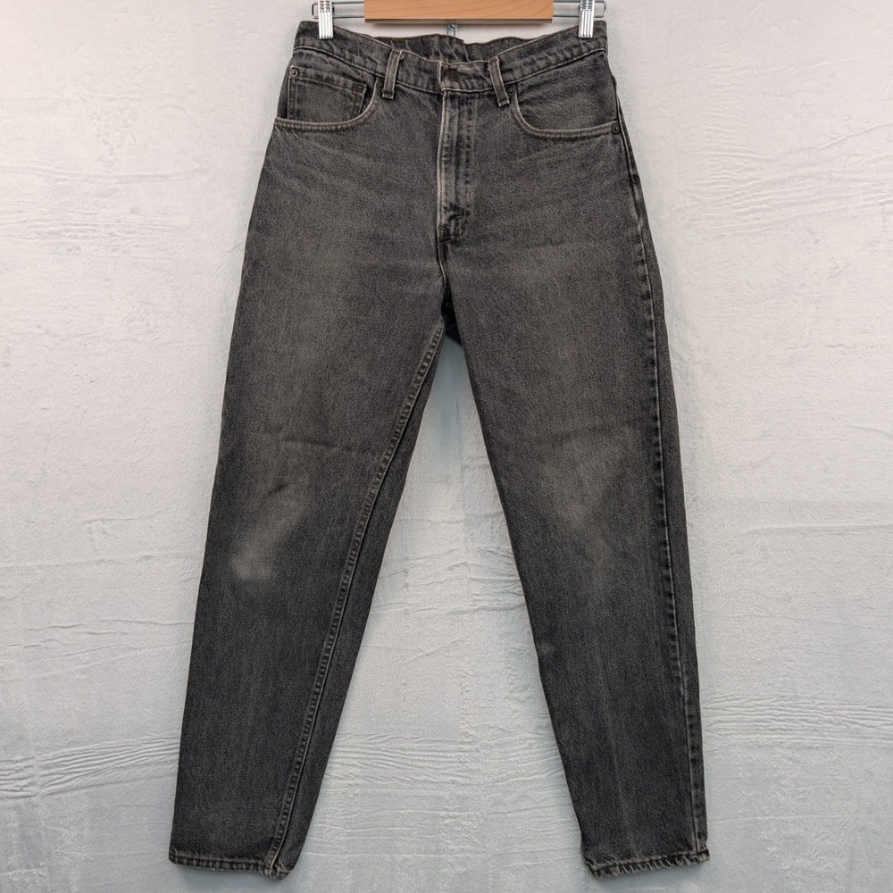 VTG Levi's 550 Jeans Men's 32x32 Black Faded Relaxed Tapered High Rise USA 90s